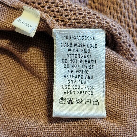 August Silk Shawl Collar Knit Cardigan Sweater Pink Mauve Long Sleeve Workwear M - Picture 10 of 12